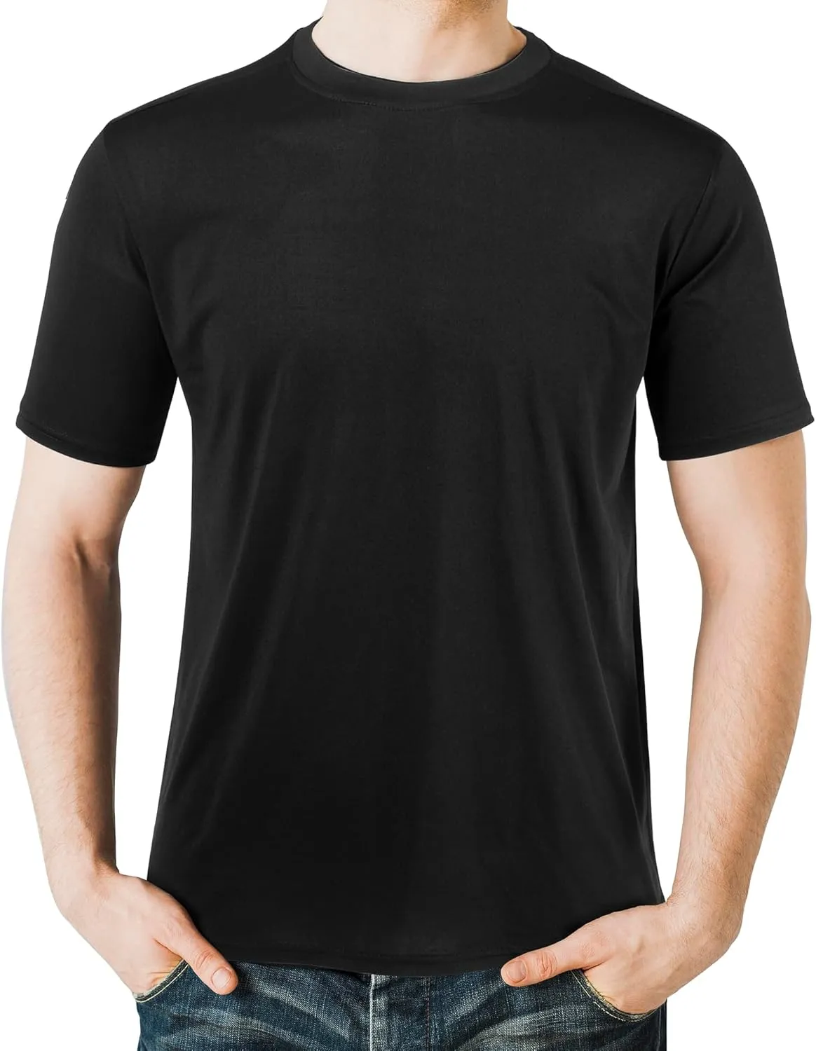 2&5 Pack Men's Sports T Shirts,Crew Neck Breathable Quick-Dry Short Sleeve, Lightweight Tee for Athletic Running