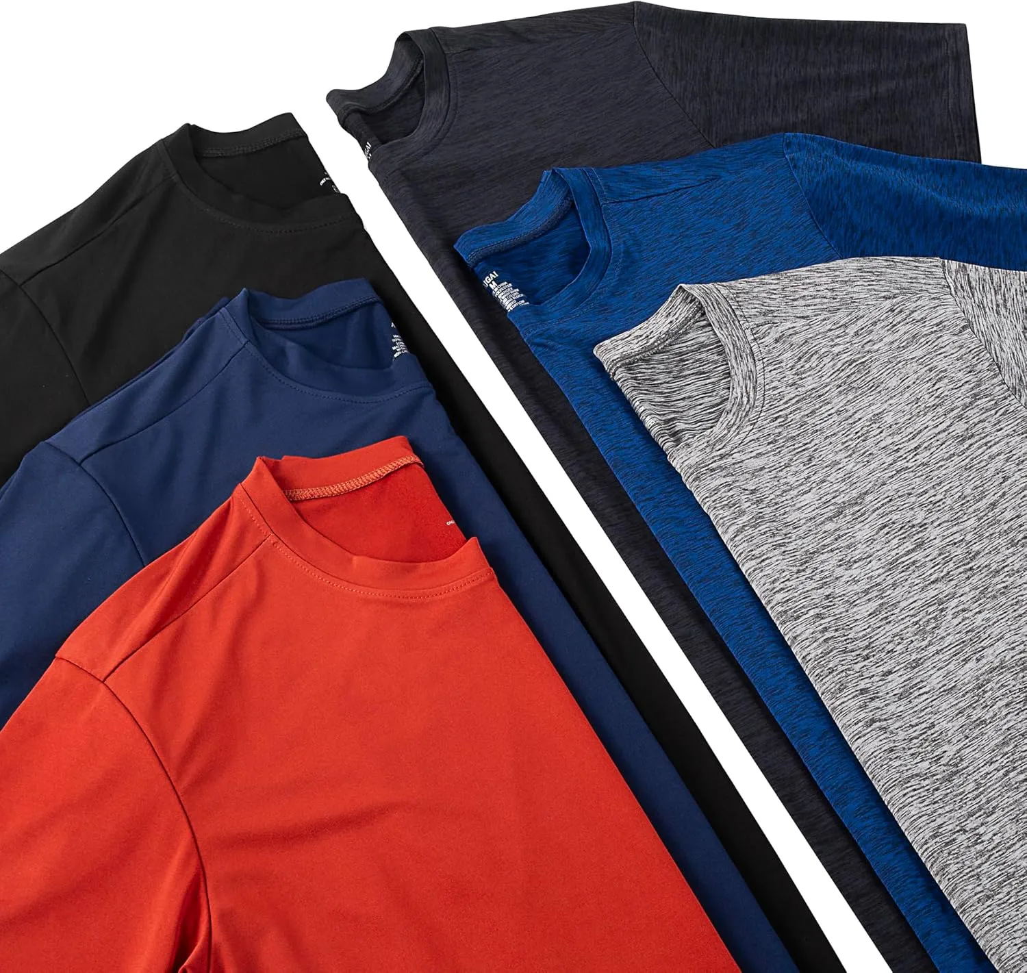 2&5 Pack Men's Sports T Shirts,Crew Neck Breathable Quick-Dry Short Sleeve, Lightweight Tee for Athletic Running