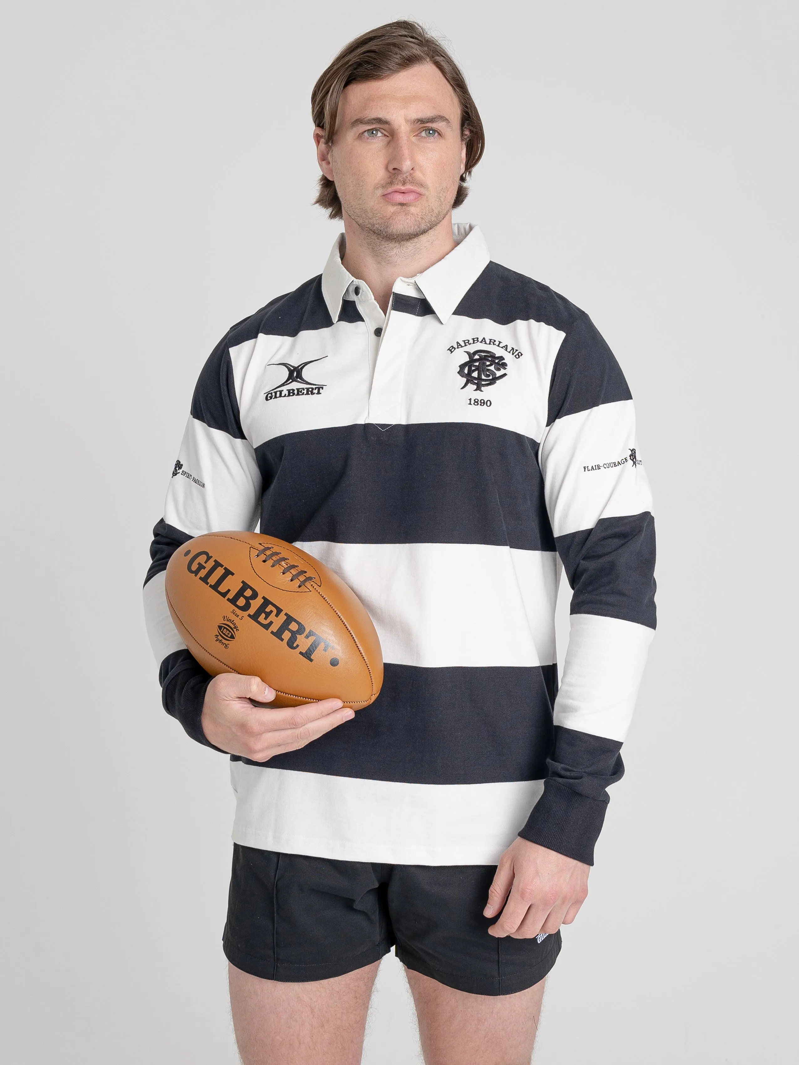 Barbarian FC Black/White Long Sleeve Heritage Jersey