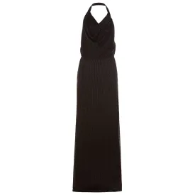 Bugle Bead Cowl Gown Black