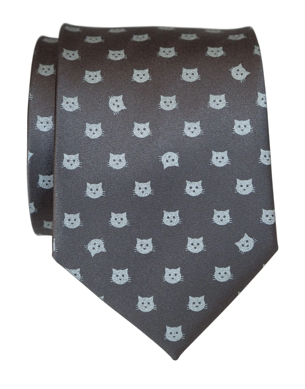 Cat Face Necktie, Repeating Cat Dot Pattern Tie