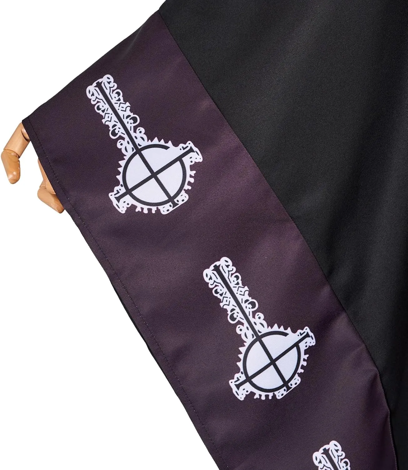 Catholic Priest Chasuble Vestments with Cap-Liturgical Mass Robe Round Collar for Church Services, Halloween Clergy