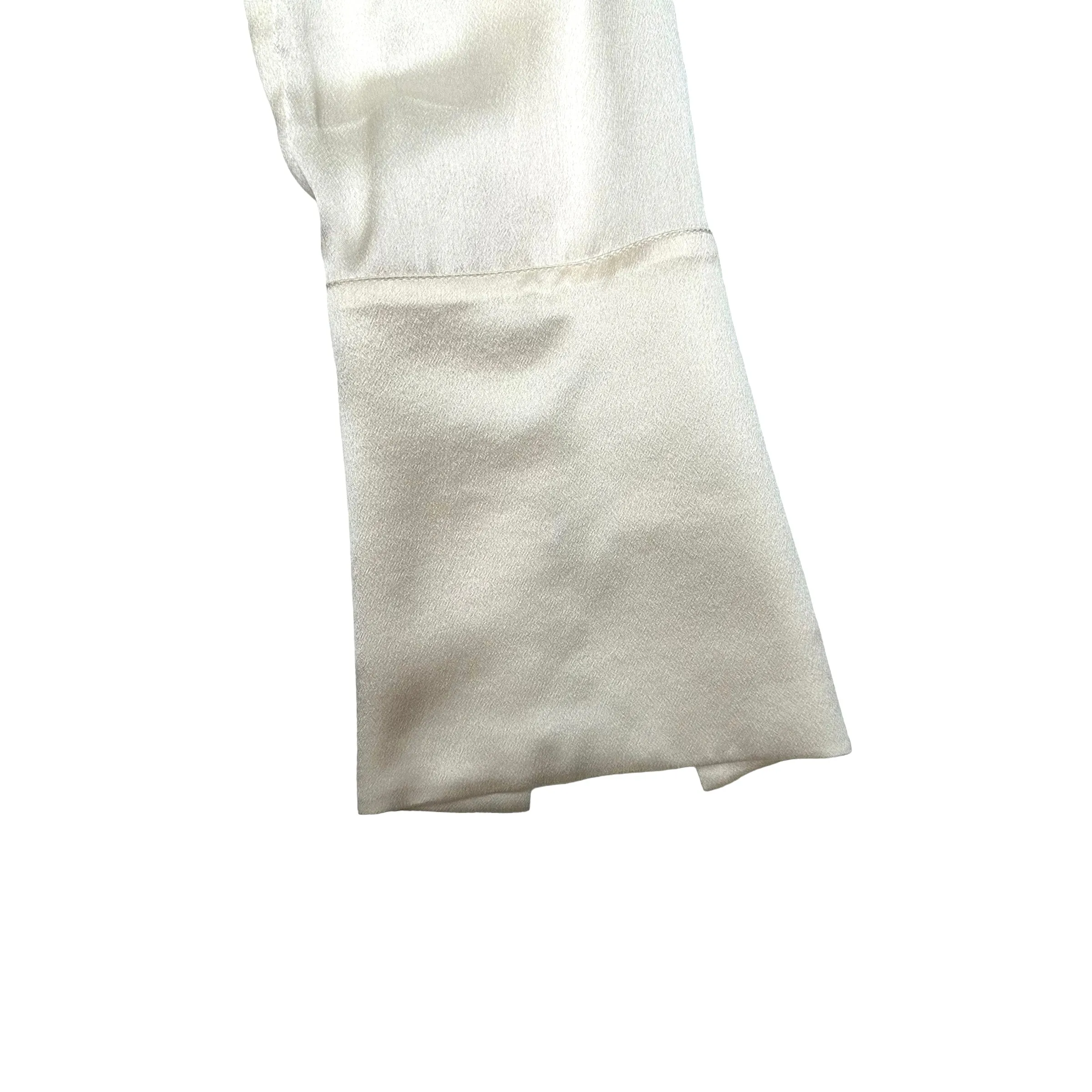 Cream Silk Blouse - L