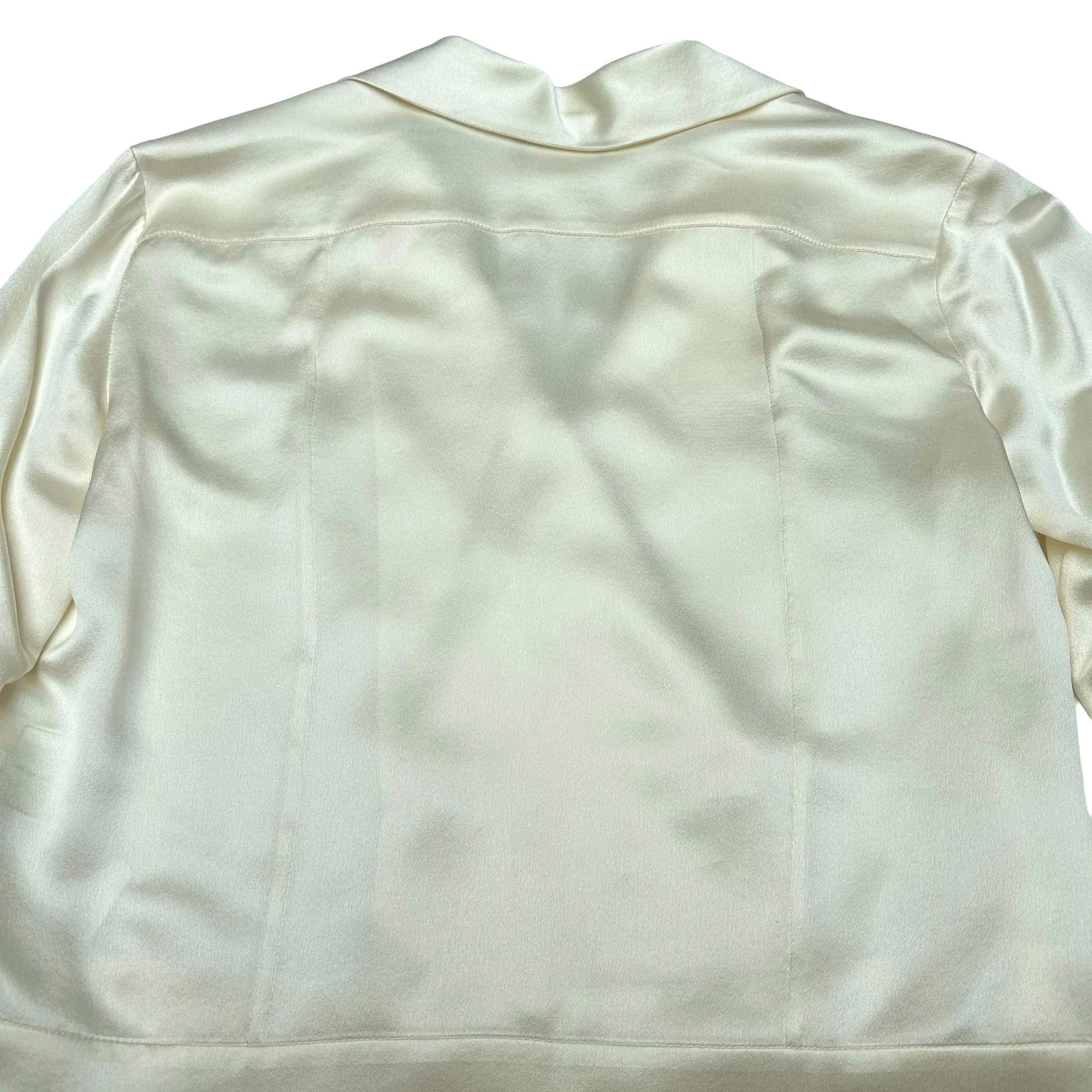 Cream Silk Blouse - L