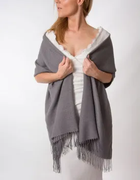 Dark Grey Wedding Pashmina