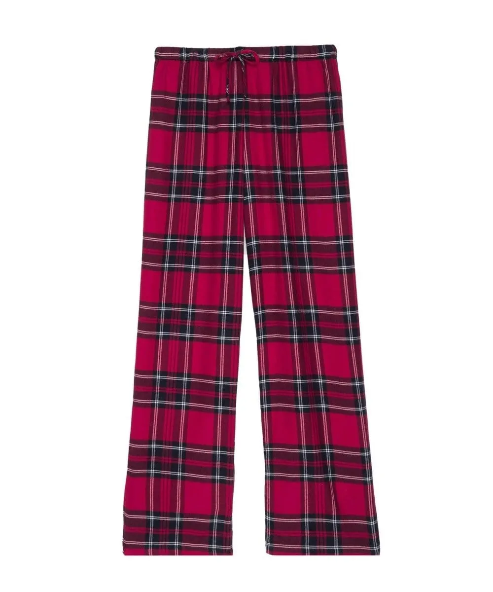Flannel PJ Set, Scarlet Navy White