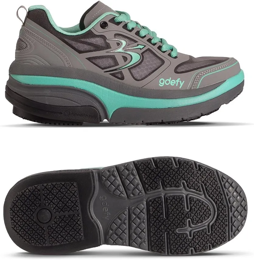G-DEFY ION Womens Orthopedic Walking Shoe | VersoShock Technology for Pain Associated with Prolonged Standing or Walking | Arch Support | Diabetic Shoes | Wide Shoes | Free Custom Orthotic