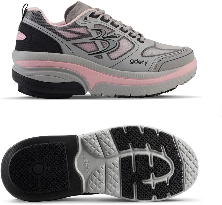 G-DEFY ION Womens Orthopedic Walking Shoe | VersoShock Technology for Pain Associated with Prolonged Standing or Walking | Arch Support | Diabetic Shoes | Wide Shoes | Free Custom Orthotic