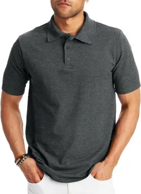 Hanes Men??s X-Temp Short Sleeve Polo Shirt, Midweight Men's Shirt