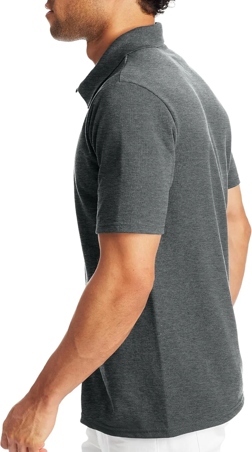 Hanes Men??s X-Temp Short Sleeve Polo Shirt, Midweight Men's Shirt