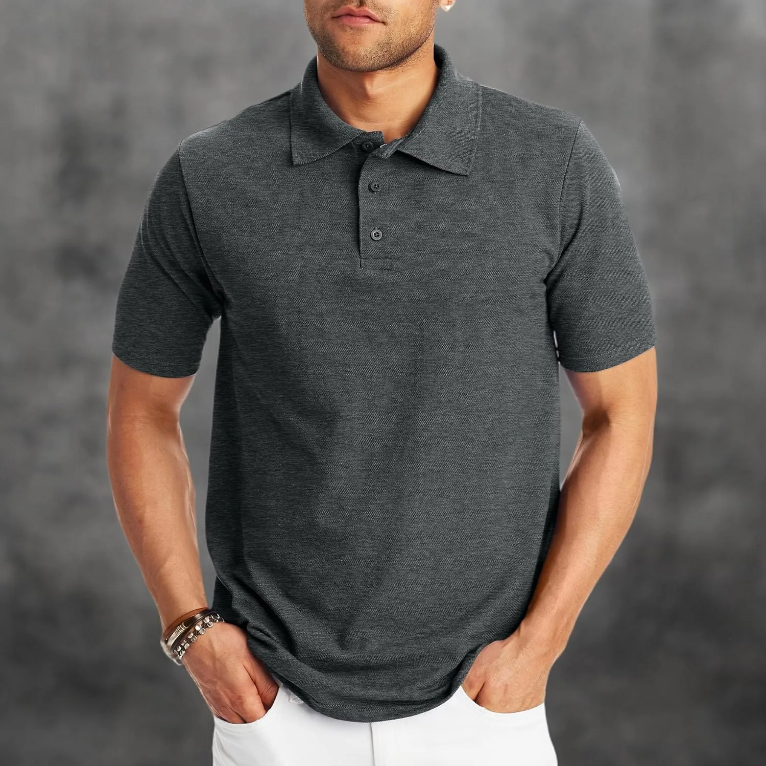 Hanes Men??s X-Temp Short Sleeve Polo Shirt, Midweight Men's Shirt