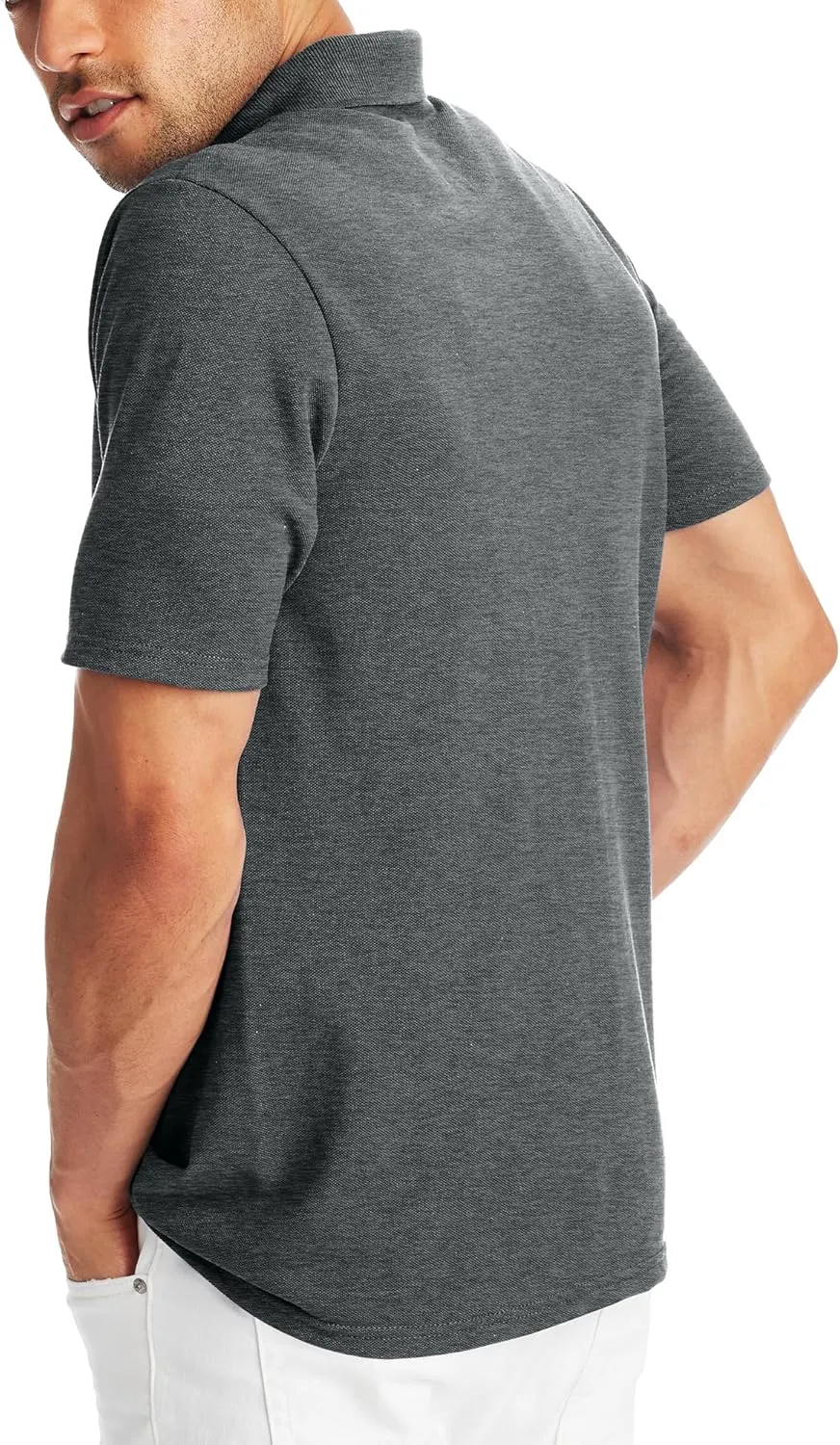 Hanes Men??s X-Temp Short Sleeve Polo Shirt, Midweight Men's Shirt