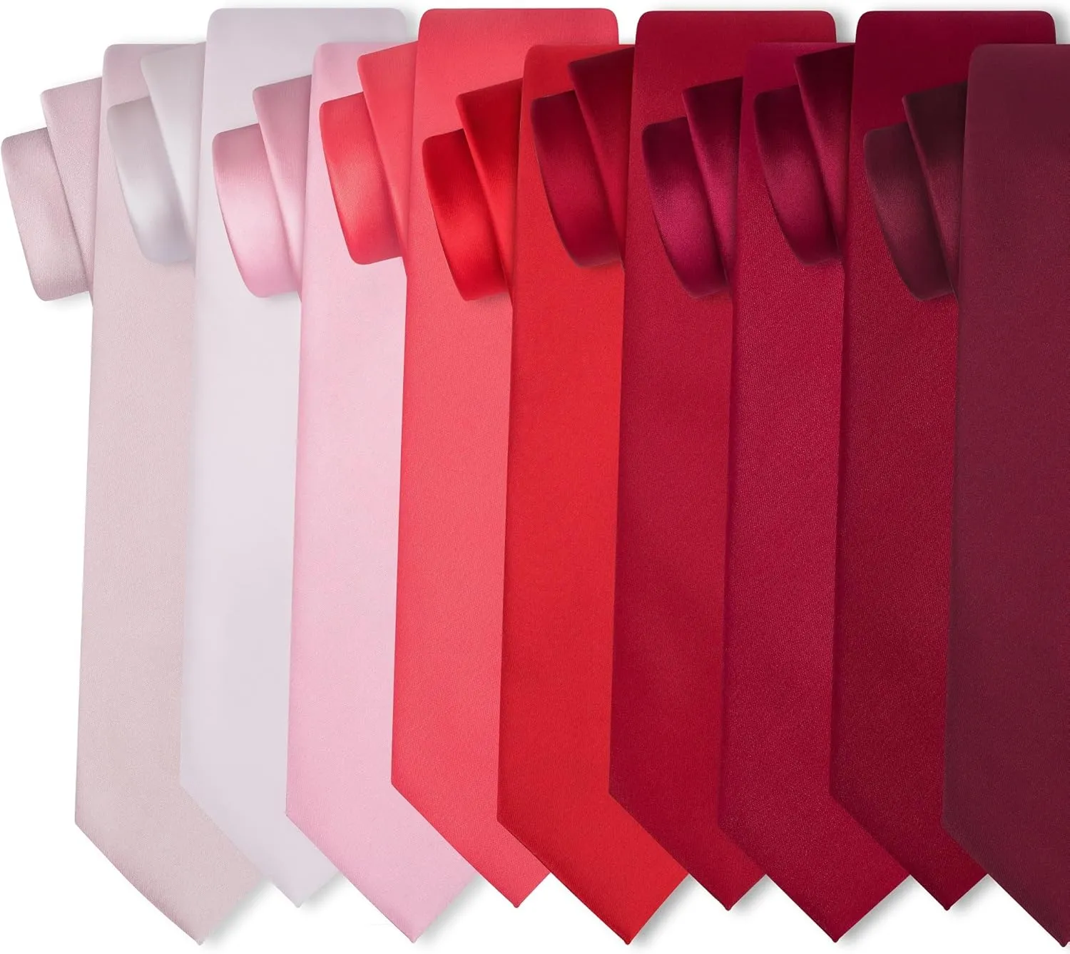 KissTies Satin Tie Set Solid Ties Mens Necktie   Pocket Square