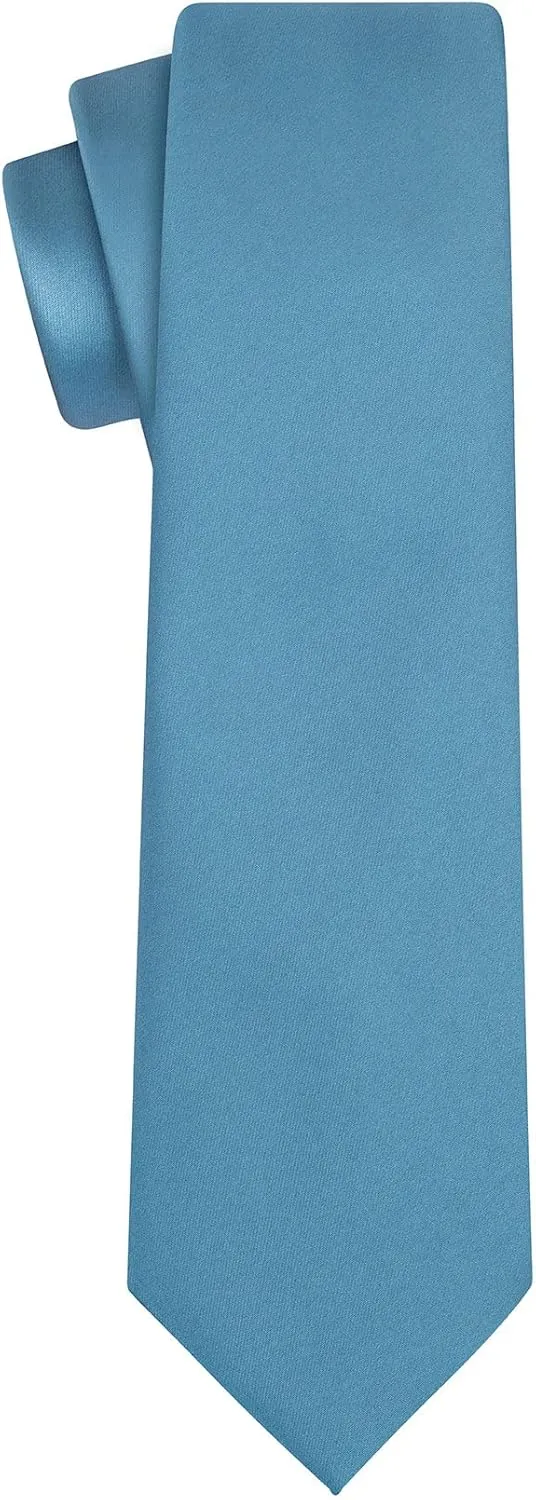 KissTies Satin Tie Set Solid Ties Mens Necktie   Pocket Square