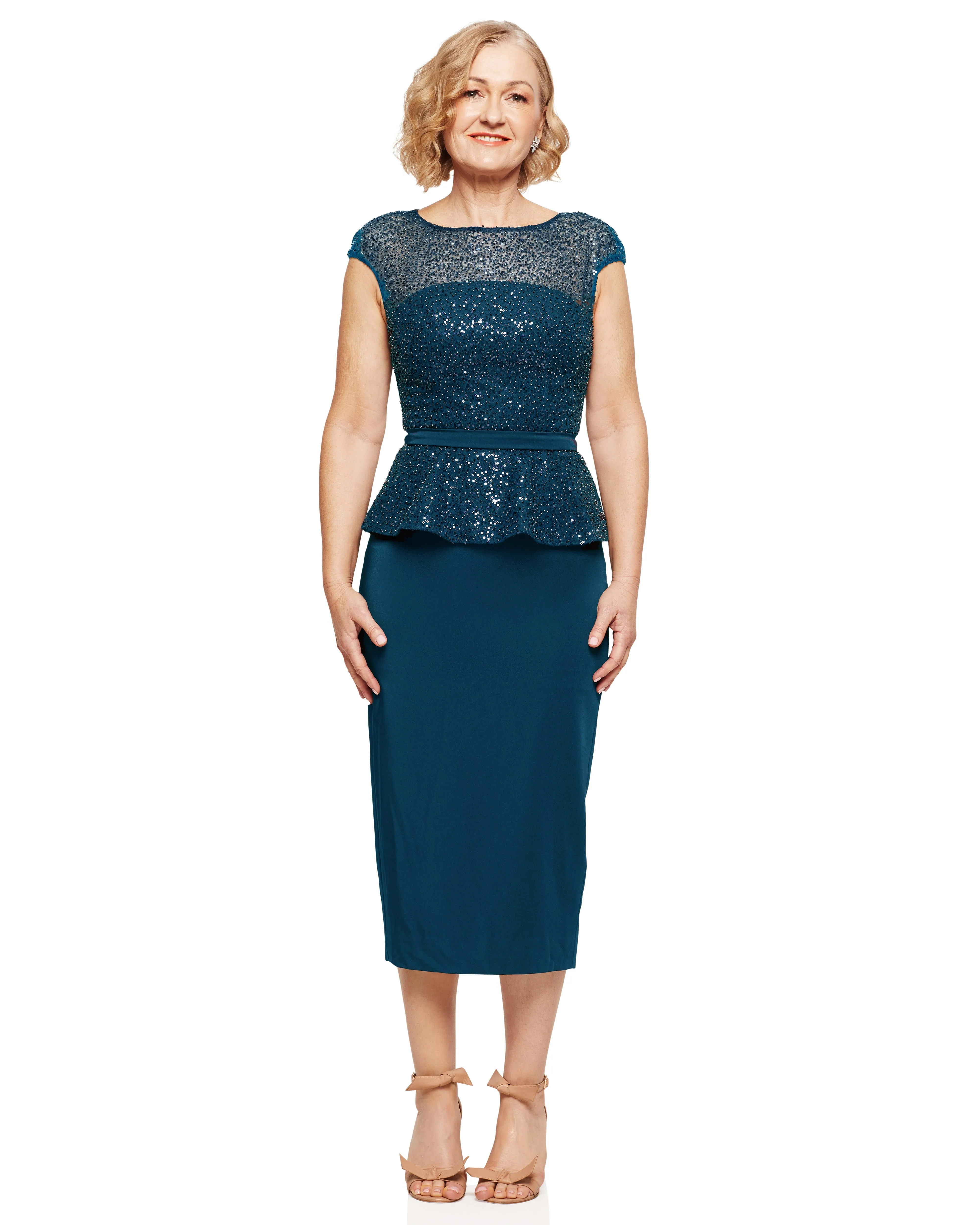Leia Peplum Midi - Made to Order
