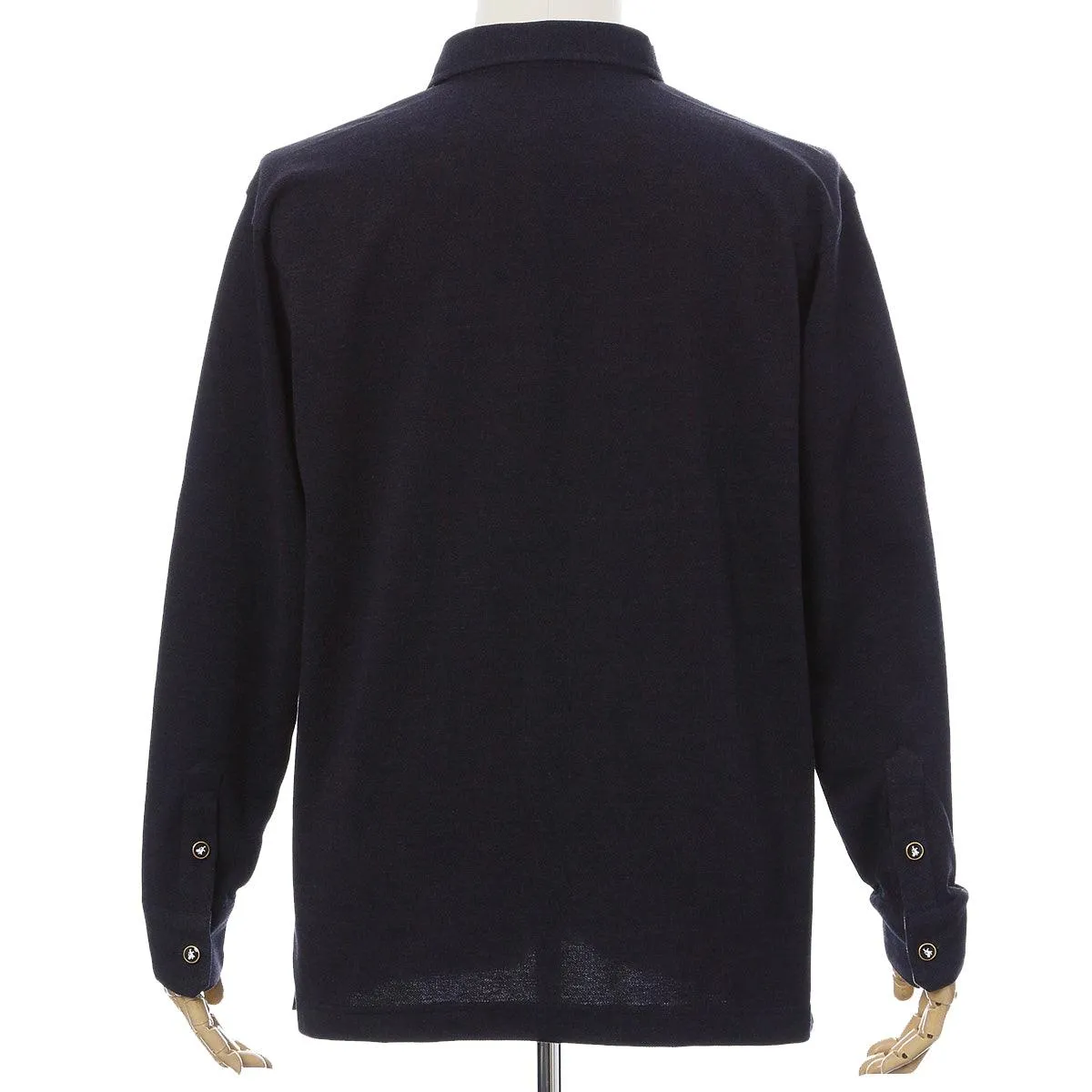 Men’s Long Sleeve Sports Fashion Polo Shirt -08. King Lion & Crown Design Made in Japan