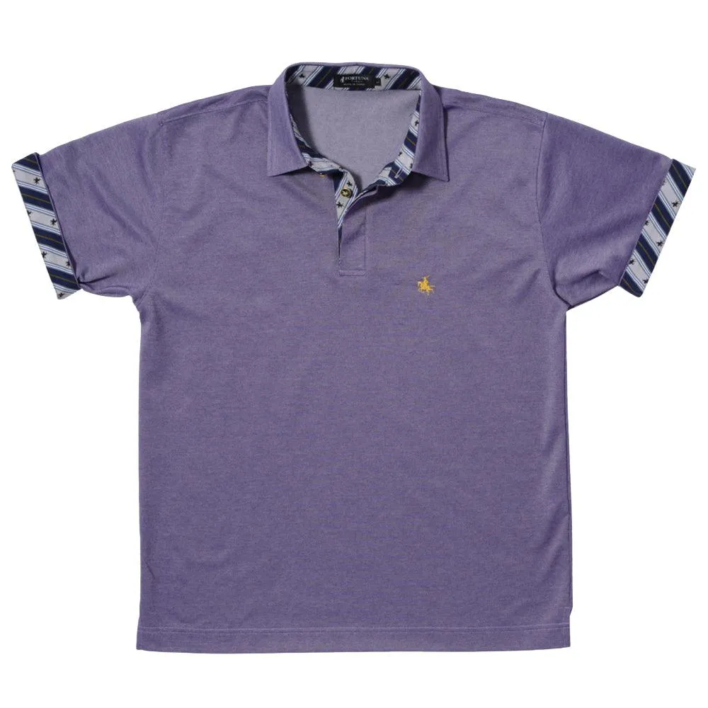 Men’s Short Sleeve Sports Polo Shirt -19. MASAMUNE Date Quick Dry Black Made in Japan