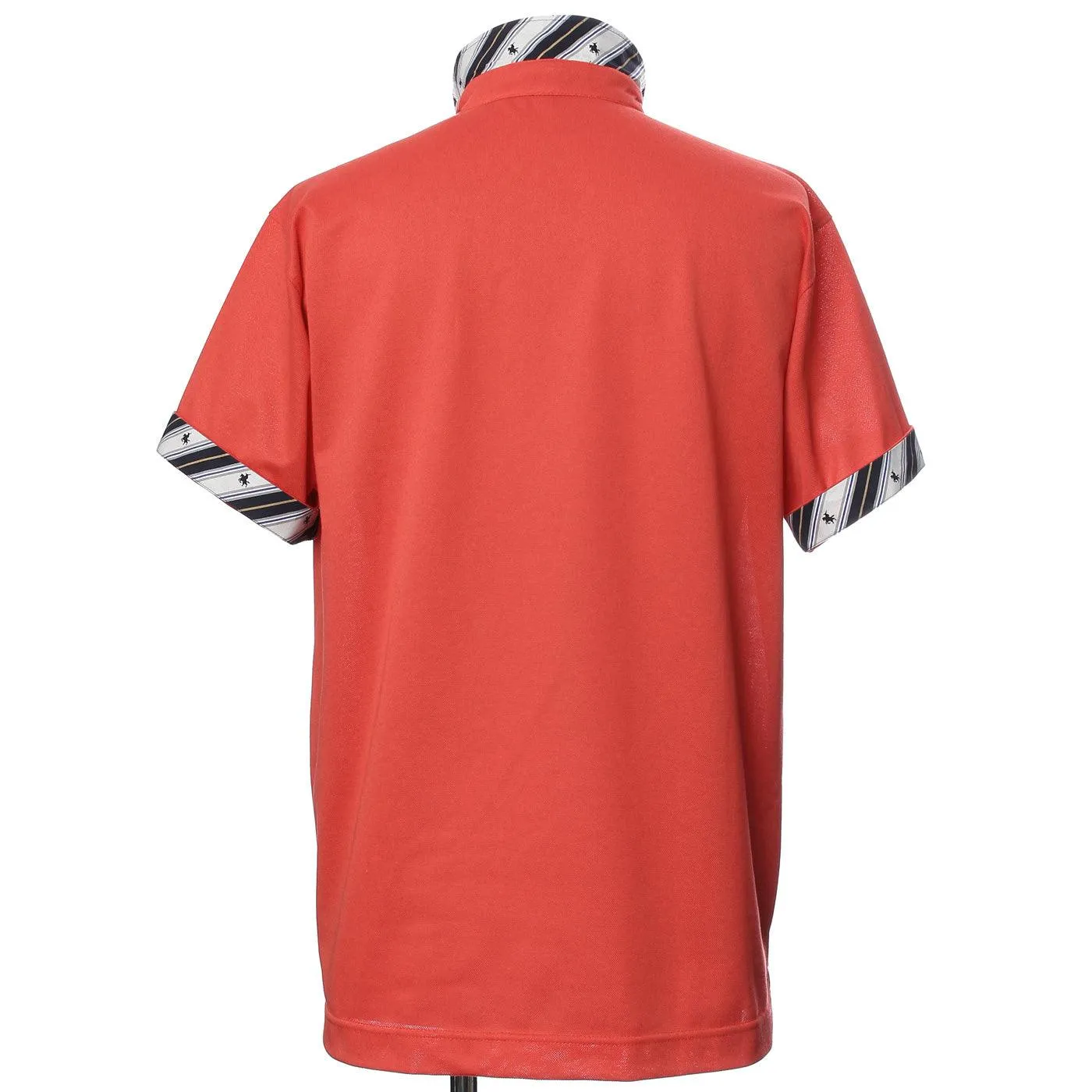 Men’s Short Sleeve Sports Polo Shirt -19. MASAMUNE Date Quick Dry Black Made in Japan