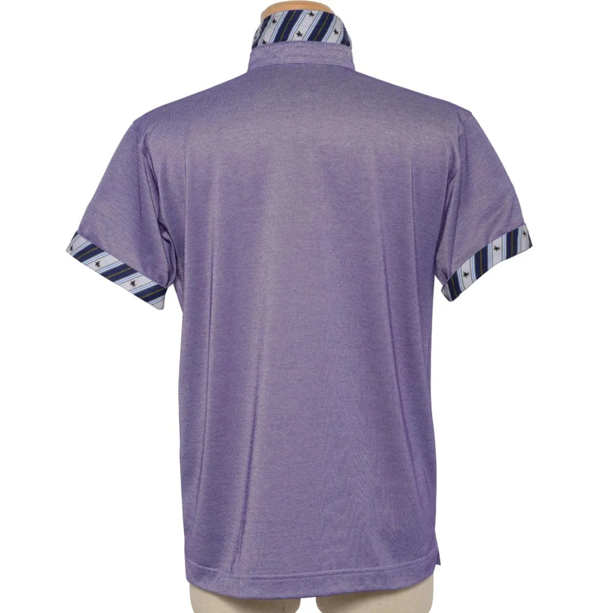 Men’s Short Sleeve Sports Polo Shirt -19. MASAMUNE Date Quick Dry Black Made in Japan