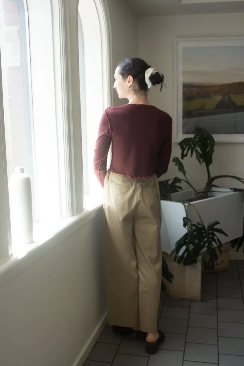 Mercedes Morin Erica Top (Burgundy)