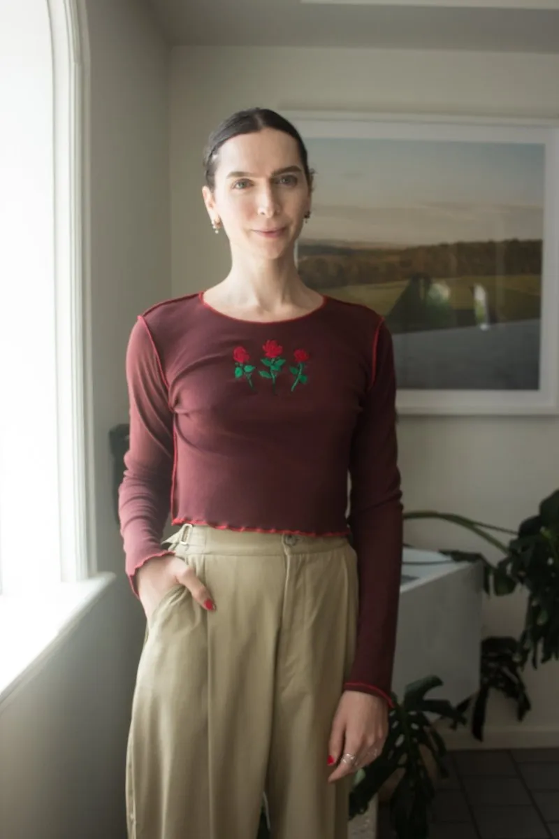 Mercedes Morin Erica Top (Burgundy)