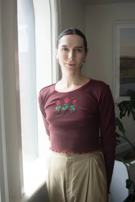Mercedes Morin Erica Top (Burgundy)