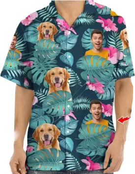 NAZENTI Personalized Hawaiian Shirt - Custom Face Shirt, Hawaiian Picture Shirts, Funny Hawaiian T-Shirt for Men Women 11