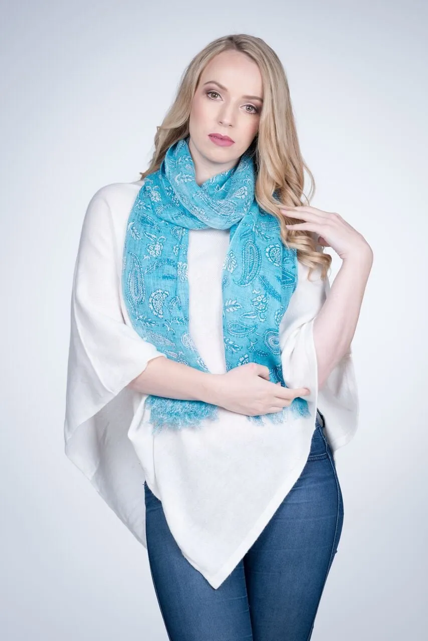 Nine Yaks Linen Scarf Paisley