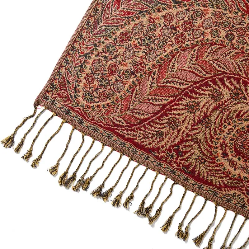 Pashmina Paisley Large Silk Scarf Wrap