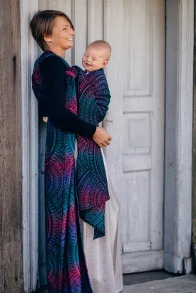Peacocks Tail Black Opal Woven Wrap by LennyLamb