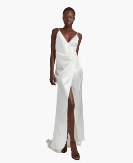 Pearl Silky Wrap Gown