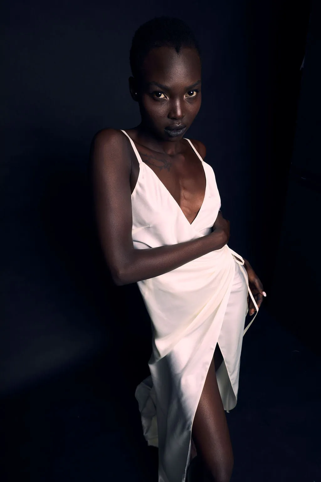 Pearl Silky Wrap Gown