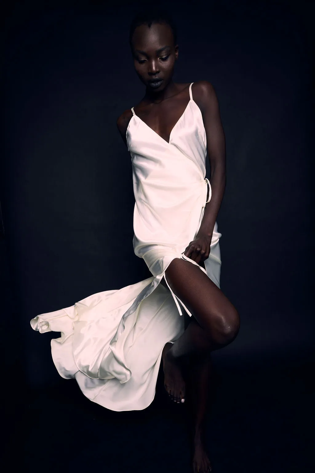 Pearl Silky Wrap Gown