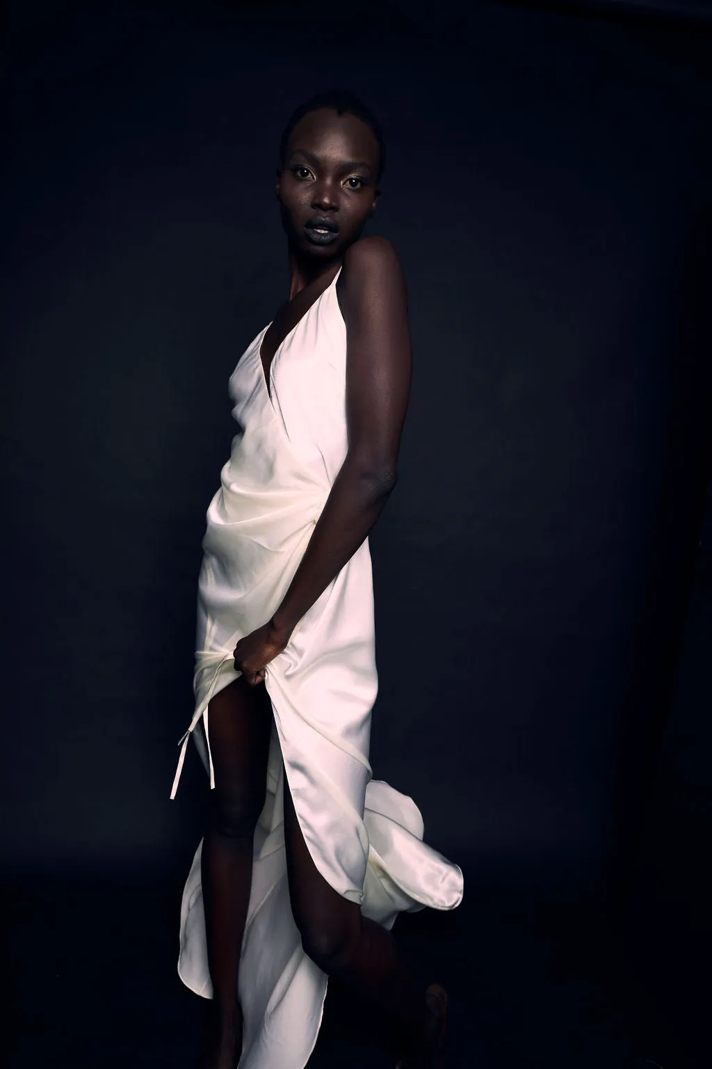 Pearl Silky Wrap Gown