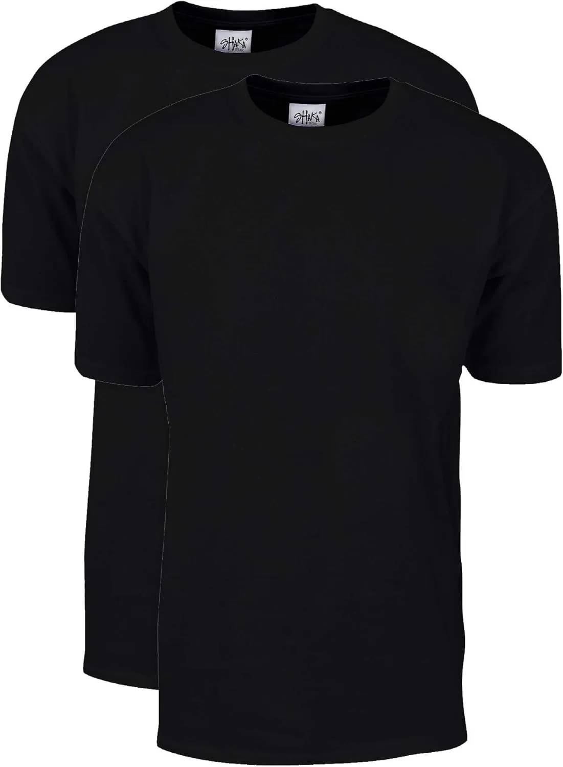 Shaka Wear Men's T Shirt ?C 2 Pack 7 oz Max Heavyweight Cotton Short Sleeve Crewneck Tee Top Tshirts Regular Big Size S-7XL
