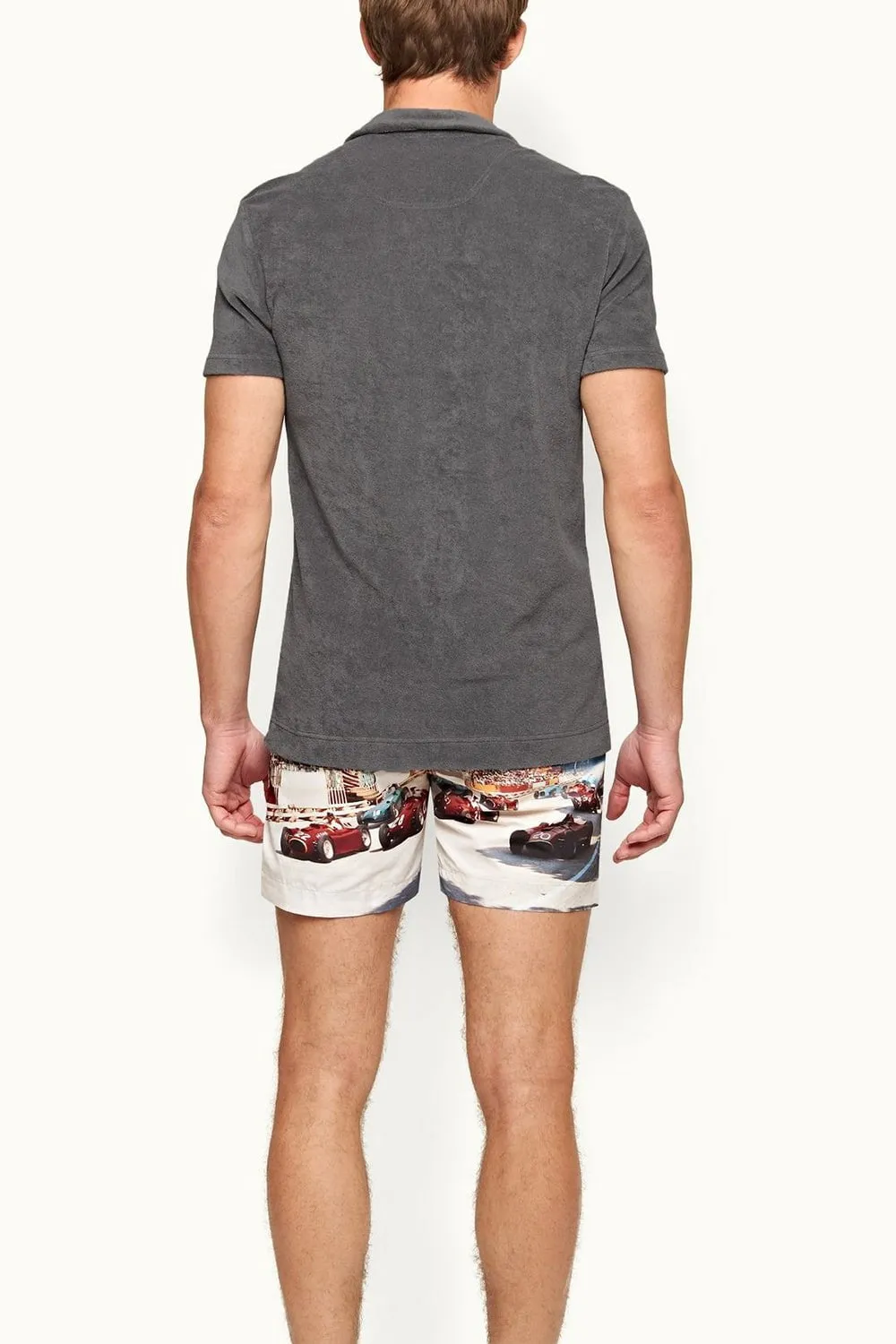 Terry Toweling Polo - Granite