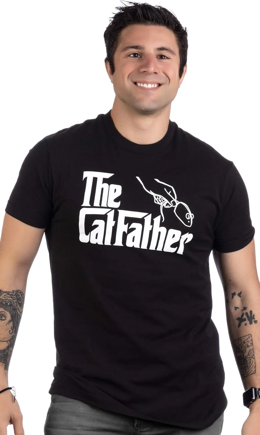 The Catfather | Funny, Cute Cat Father Dad Owner Pet Kitty Kitten Fun Humor T-Shirt