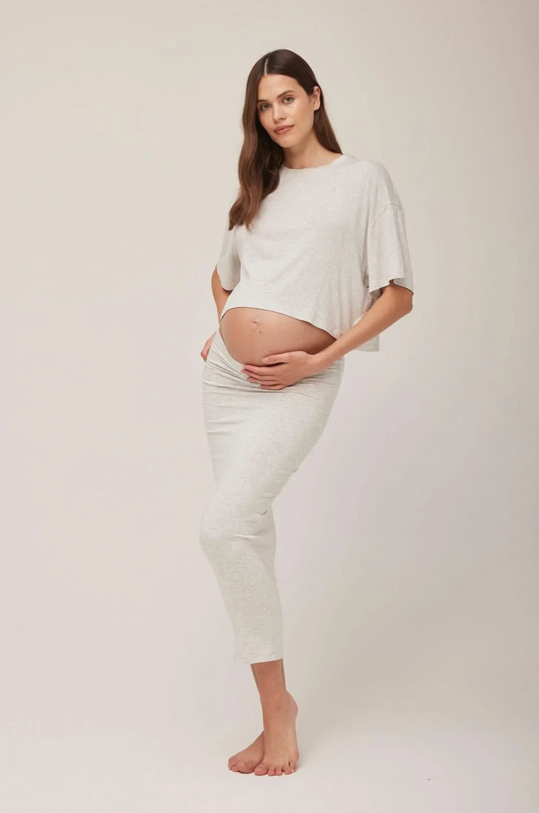 The Cotton Midi Maternity Skirt