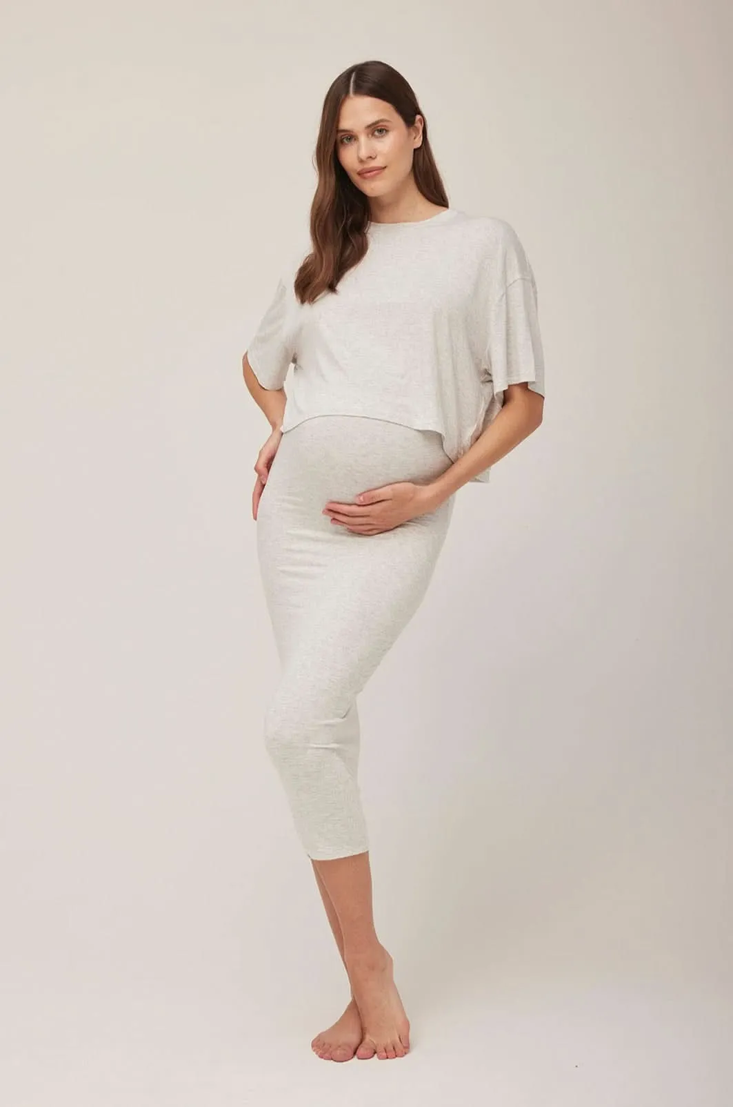 The Cotton Midi Maternity Skirt