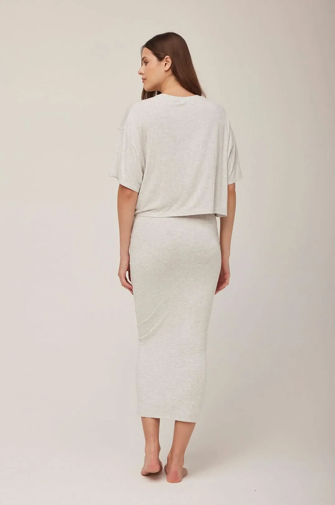 The Cotton Midi Maternity Skirt