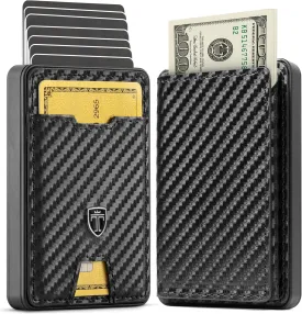 TRAVANDO Swype Slim Wallet for Men Metal RFID Blocking Mens Wallet Card Case
