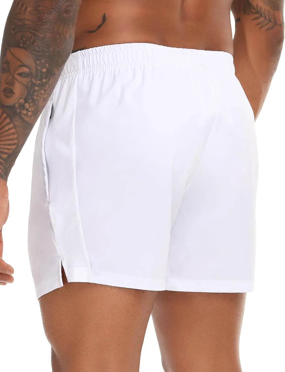 VPOS 2 Pack Men's Athletic Shorts 5/7 Inch Inseam, Mens Workout Shorts Lightweight Quick Dry Gym Running Shorts for Men
