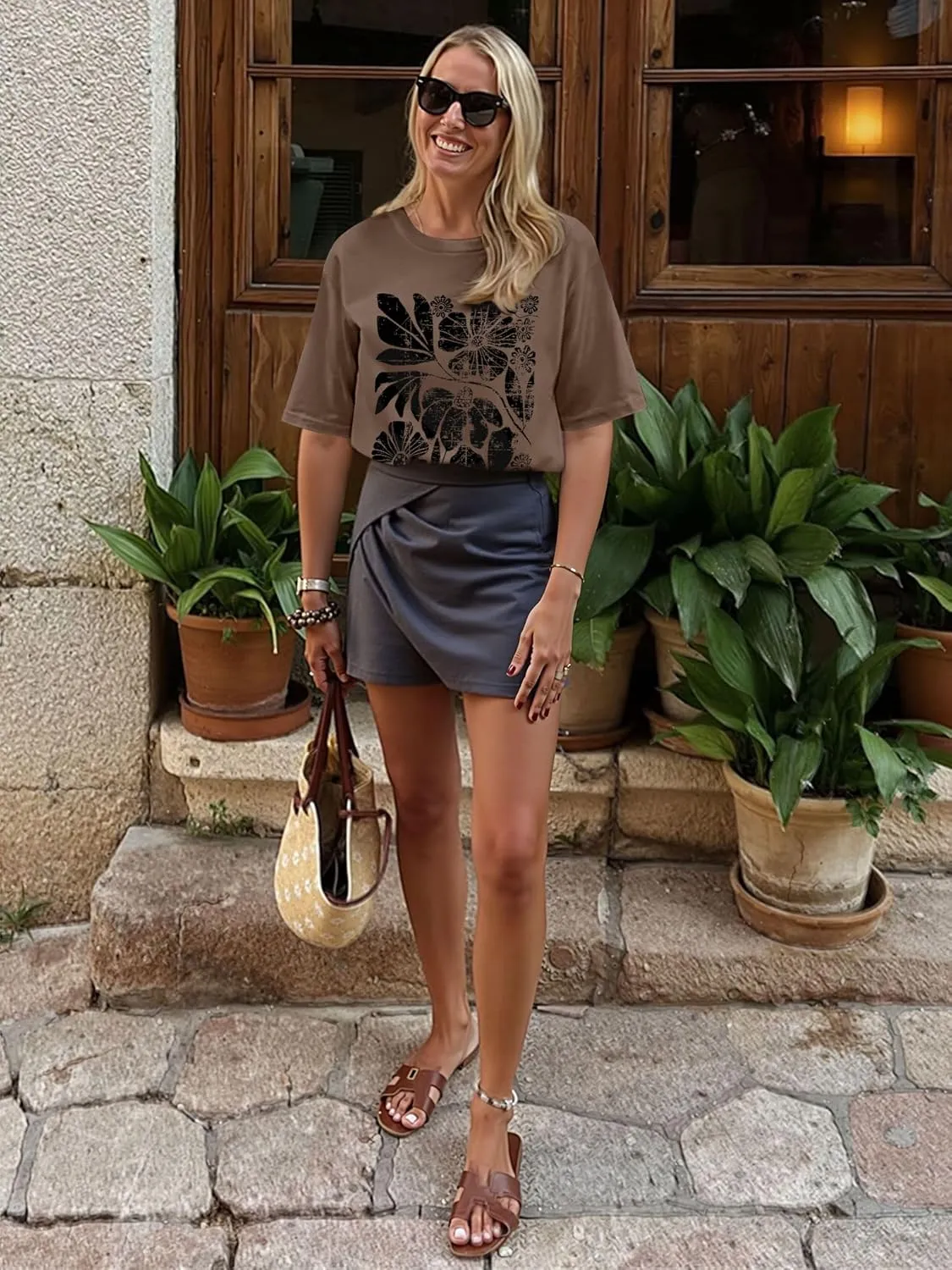 Women's Oversized T Shirts Graphic Tees Summer Short Sleeve Casual Loose Crewneck Basic Tunic Tops Trendy 2025