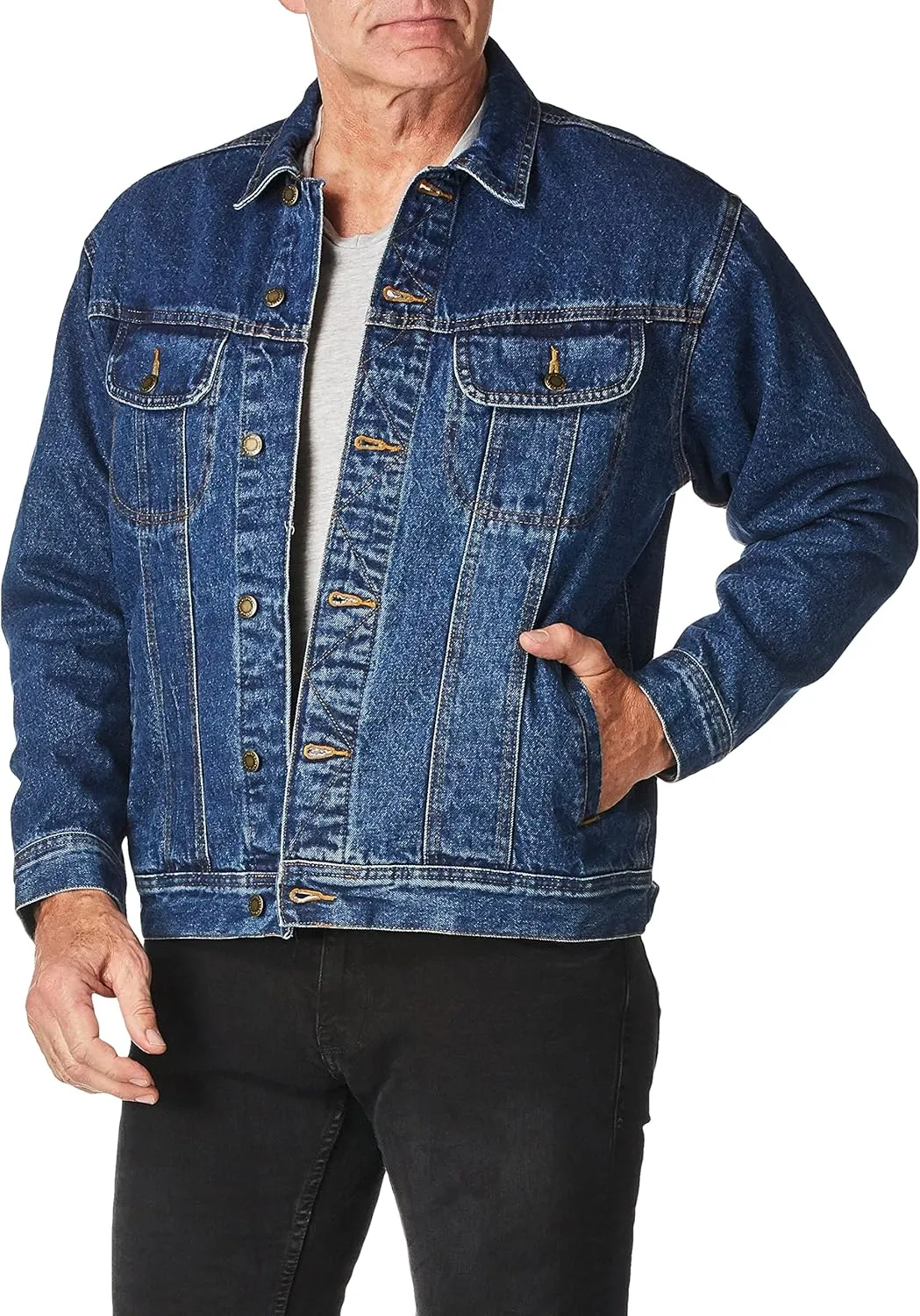 Wrangler Men's Flannel Lined Denim Jacket